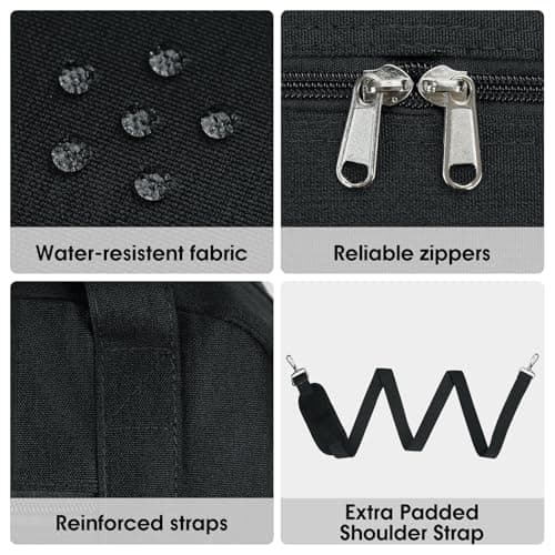 Narwey for Ryanair Cabin Bags 40x30x20 Underseat New Ryanair Travel Duffel Hospital Bag Ryan Air Carry on Luggage Holdall Overnight Weekend Bags for Women and Men 20L (Black) — view 5