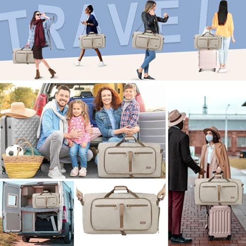 Fmeida 65L Foldable Travel Duffle Bag Waterproof Holdall Luggage Bags — view 2