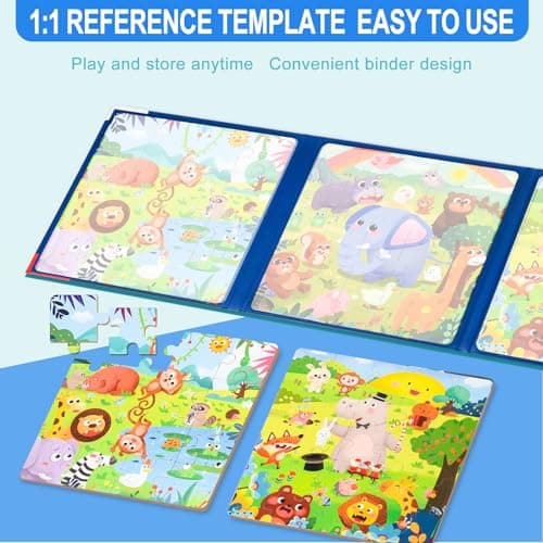 ASTARON Magnetic Puzzles for Toddlers, Educational Travel Toys Car Plane Activities For Kids, 16-20-25 pieces Learning Magnet Puzzles for Road Trip, Kids Birthday Gifts — view 4