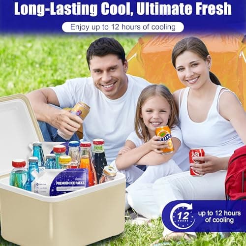 COZCLAM 6-Pack Reusable Ice Packs for Cool Bag, Cool Box, Lunch Box, Travel — view 3