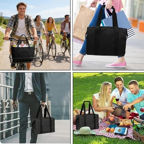 20L Foldable Cooler Bags with Zipper, Insulated Leakproof Portable — view 4