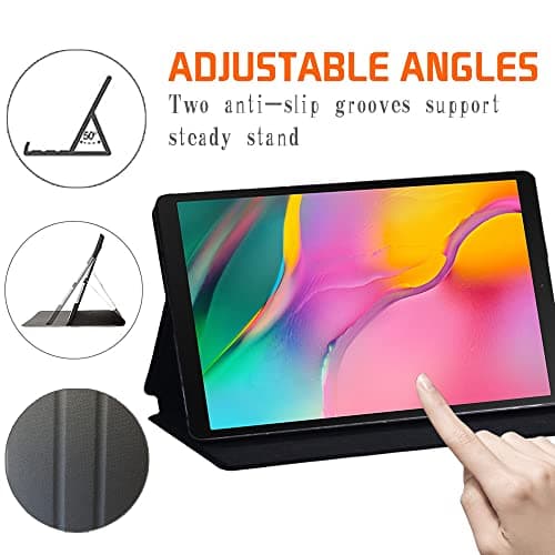 FINDING CASE Galaxy Tab A 8.0 2019 Case T290 T295, Slim Light Cover Stand Hard Shell Folio Case for 8.0 inch Galaxy Tab A 2019 Tablet Model SM-T290 (Wi-Fi) SM-T295 (LTE) (cream feather) — view 3