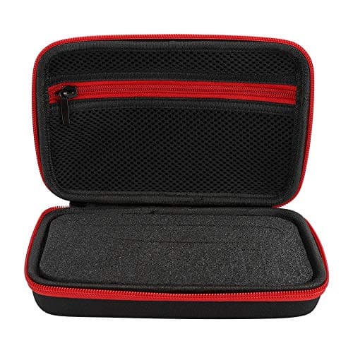 Aumotop Electric Shaver Storage Bag Portable Organizer for QP2520/90/70, Black Green Nylon TPU Case for Men's Shaving Tools, Ideal Traveling or Going Out (Black Red)