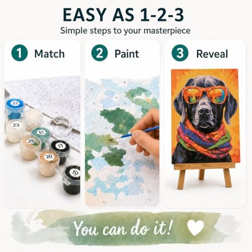 EXERZ Rolled Up Canvas Paint by Numbers Kits 30x40cm Portrait Funny Dog — view 4