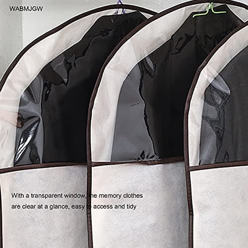 FBHappiness Suit Covers Garment Bags 6 Pcs,Breathable Clothes Cover Protector Bags with Transparent Window Dust Proof Anti-Moth Non-Woven Garment Covers, for, Coat, Jacket,Orange-60 x 120 cm — view 4