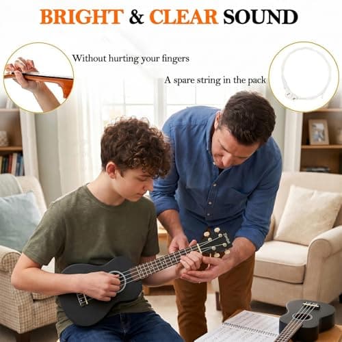 Soprano Ukulele Beginner Kit 21 Inch with Free Online Lesson Fast to Learn — view 4