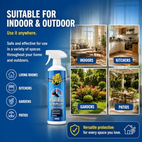 Repel-A-Pest - Fly Repellent Deterrent Spray - Natural Eco-Friendly Pest Control for Indoors and Outdoors - Contains Citronella, Peppermint & Geraniol - 500ml — view 5