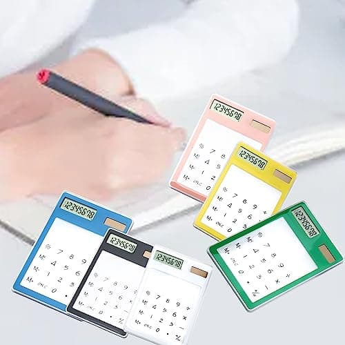 Solar Powered Calculator 8 Digit Touch Screen LCD Transparent for Office — view 2