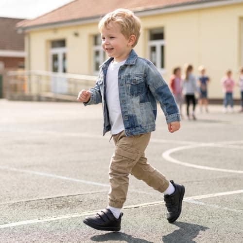 STQ Boys & Girls Toddler Trainers, Barefoot Shoes Kids, All Black Size 5 — view 2