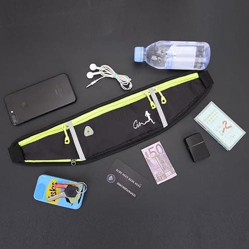TuTuShop Lightweight Running Belt Adjustable Running Waist Pack with Elastic Strap Running Pouch Phone Holder Accessories for iPhone Samsung ,Workout Fanny Pack for men/woman/kids (Sky Blue) — view 4