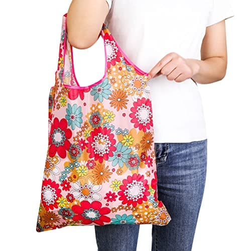 QINREN 4 Pack Foldable Reusable Shopping Bags — view 2