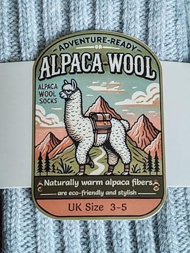 Alpaca Merino Wool Socks – Warm Thermal Winter Socks, Soft, Breathable, Moisture Wicking, Durable, Skin Friendly (UK, Numeric, 3, 5, Regular, Regular, Silver) — view 4