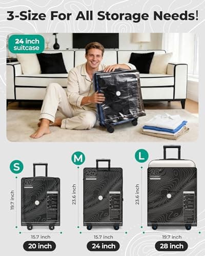 BAGSMART Travel Vacuum Storage Bag with Pump, 9 Pack Compression Saver Bag — view 4
