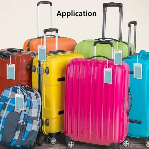 12 Pack Cruise Luggage Tag Holder with Lanyard, Clear Suitcase Tags Luggage Labels Covers, Waterproof Zip Sealing, Durable Travel Tags — view 5