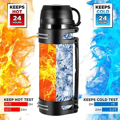 Hangrow 1.5 L Vacuum Insulated Bottle Stainless Steel for Hot Drinks — view 3