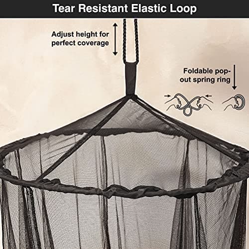 Black Mosquito Net for Queen to King-Size Beds – 2-Opening Bed Canopy — view 3
