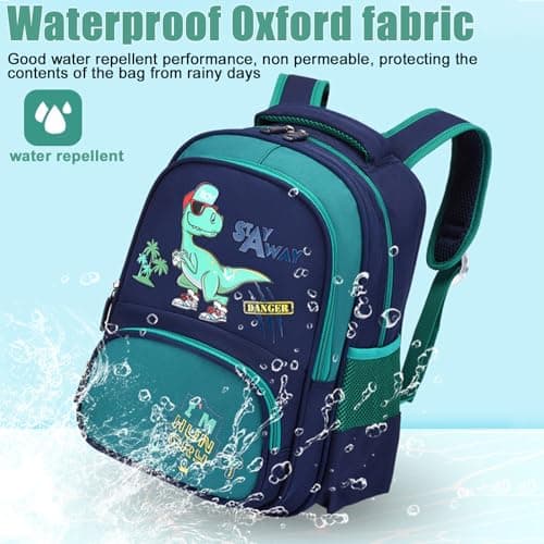 Auirshiky Mini Dinosaur Kids Backpack, Toddler Backpack Kindergarten Canvas Daypack for Boy Girl Cartoon Coin Purse Backpack Holiday Travel Bookbag Outdoor Daypack for 3-6 Year Old — view 4