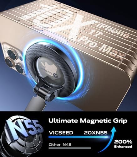 VICSEED for MagSafe Car Mount 55+KG Strongest Suction Phone Holder, Purple — view 4