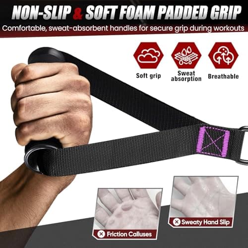 HPYGN Resistance Bands Set with Handles, Exercise Bands Stackable up to 150lbs, Resistance Bands with Door Anchor & Ankle Straps for Fitness, Strength, Yoga, Home Gym Equipment for Women and Men — view 4