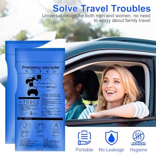 6 Pcs Portable Urinal for Women Men, 700 ml Urine BagsPee Bags, Emergency Toilet Vomit Bags for Travel Urinals, Portable Camping Toilet Bags with Gel for Traffic Jam Hiking Camping Adults Pregnant — view 3