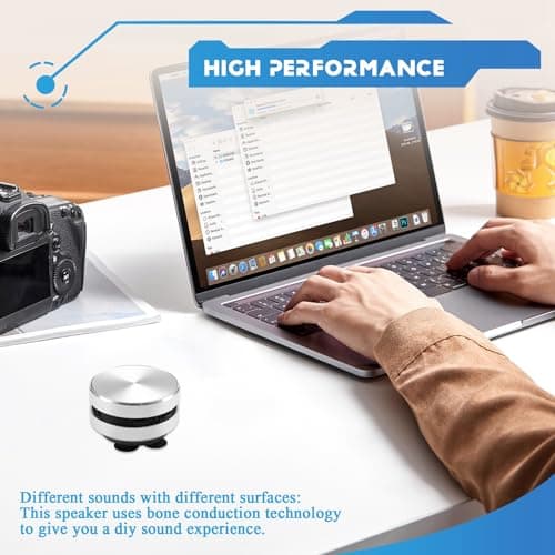 Clickinline Portable Compatible Bone Conduction Speaker Stereo Sound Bluetooth Speaker Easy Install (Silver) — view 5