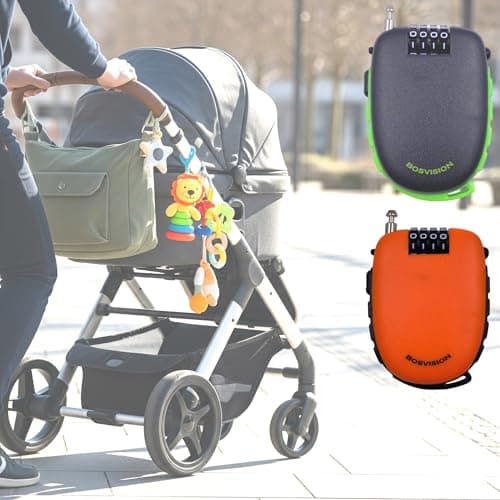 Bosvision Ultra-Secure 4-digit Combination Lock with 90cm Retractable Cable for Bike, Ski, Snowboard and Stroller — view 6