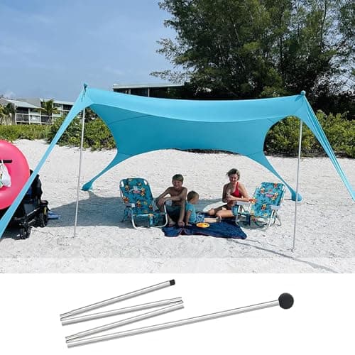Foldable Tarp Poles Sturdy Aluminum Alloy Camping Accessories — view 2