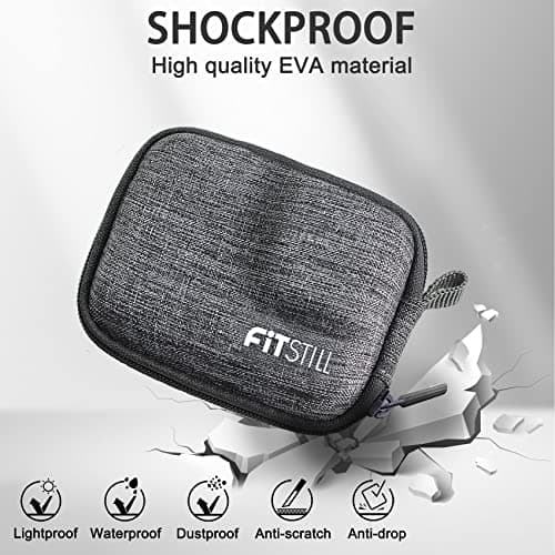 FiTSTILL Black Mini Carrying Case Compatible with Go Pro Hero 12/11/10/9/8/7/(2018)/6/5 Black,DJI Osmo Action1/3,AKASO,Campark,Action Camera — view 3
