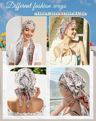 Mesovor Pretied Bamboo Turban Chemo Headwear for Women Hair Loss Bandanas — view 6