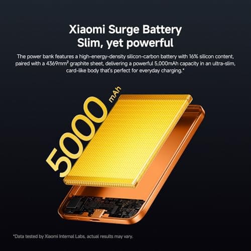 Xiaomi UltraThin Magnetic Power Bank 5000mAh, 15W Magsafe,Graphite Black — view 6