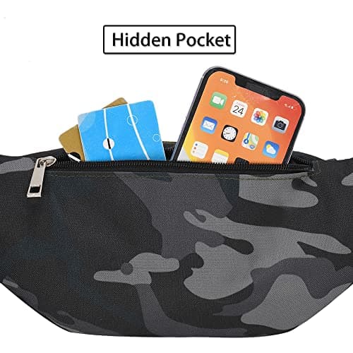 Bumbags and Fanny Packs for Men Women Hiking Running Travel Waterproof Waist Bag Walking Dog Outdoor Sport for Ladies Boys — view 4