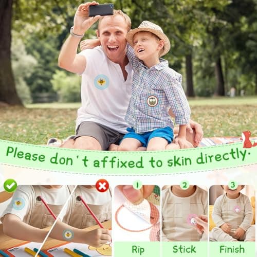 AOOWU Mosquito Repellent Patches for Kids and Adults, 216Pcs Mosquito Repellent Sticker, Natural Plant Repellent Patches, Insect Repellent Patches to Repel Bugs, 1728 Hours Protection, Skin Safety — view 5