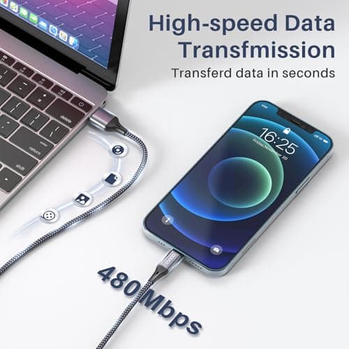 RAVIAD Short iPhone Charger Cable 15CM [MFi Certified] Lightning Cable — view 6