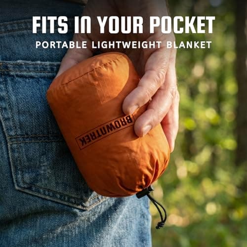BROWNTREK Pocket Blanket -Compact Picnic Blanket (60"x 56") - Sand Proof Beach Blanket/Water Resistant Ground Cover. Packable Outdoor Blanket for Hiking, Camping, Picnics, Travel, and Beach Trips — view 2