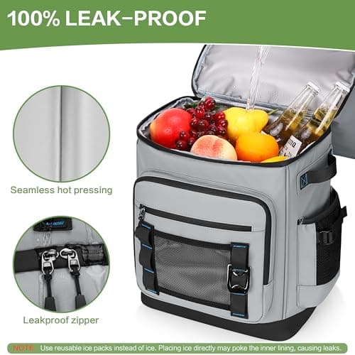 Youngoa 40L Cooler Backpack, Large Leakproof Insulated Cool Bag Rucksack — view 4