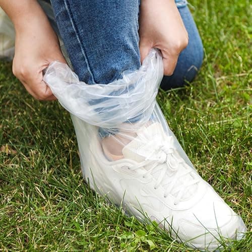Waterproof Shoe Covers, Transparent Overshoes Shoe Protector Cover, 5 Pairs — view 5