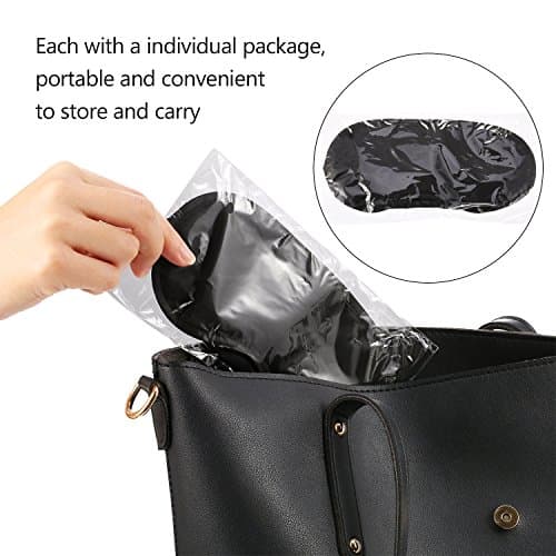 20 Pack Blindfold Eye Mask for Sleep Game Travel with Nose Pad (Black) — view 5