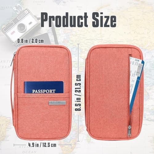 Passport Holder Travel Wallet, RFID Family Travel Document Organiser — view 5