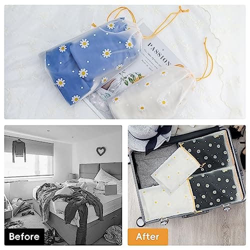 15PCS Resealable Storage Bags for Travel, Waterproof Drawstring Shoe Bags — view 4