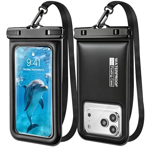 CITAMAMA Floating Waterproof Phone Pouch, 2 Pack IPX8 Dry Bag Case Up to 7"