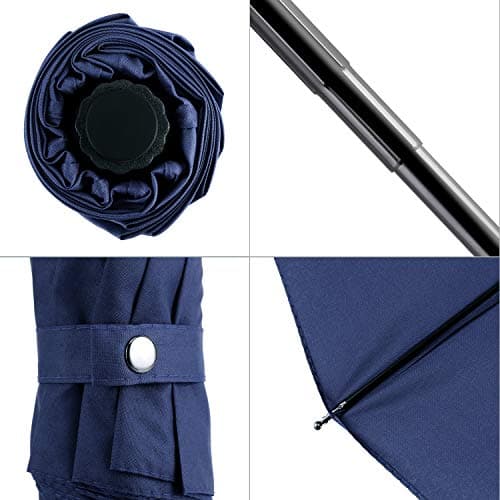 YumSur Automatic Umbrellas - Windproof Lightweight Travel Compact Folding Umbrella Sunflower Design, Reinforced Canopy, Auto Open/Close, for Business and Travels or Summer Wedding Gifts — view 6