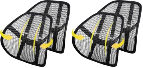 kingphenix 4-Pack Mesh Lumbar Support for Car and Office Chair Comfort