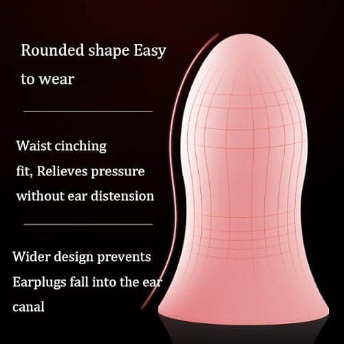 5 Pairs Ultra Soft Foam Ear Plugs for Sleep - Streamline arc Design, 36dB Highest NRR, Comfortable Ear Plugs for Snoring, Travel, Concerts, Studying, Loud Noise, Work - Pink — view 4