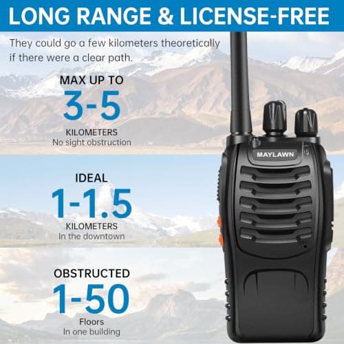 Maylawn Walkie Talkies Long Range Pack of 2, Two Way Radios for Adults — view 3