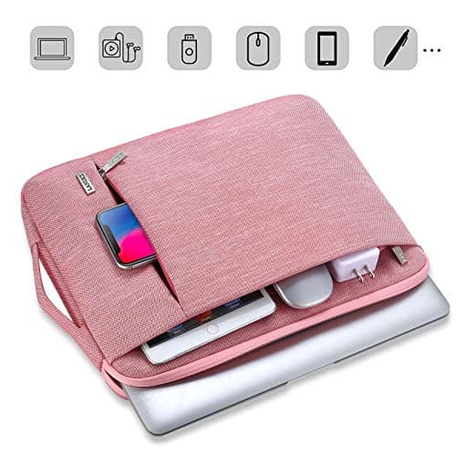 LANDICI 11-12 Inch Laptop Sleeve, Laptop Case, MacBook Case, Pink — view 3