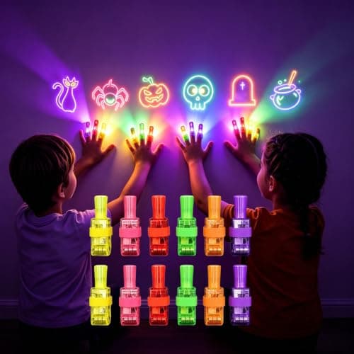 Halloween Finger Lights for Kids, 12 Pack Halloween Finger Projector Lights — view 2