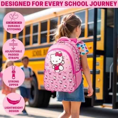 Get Trend Sanrio Hello Kitty Girls Trolley Bag for Travel and School — view 3