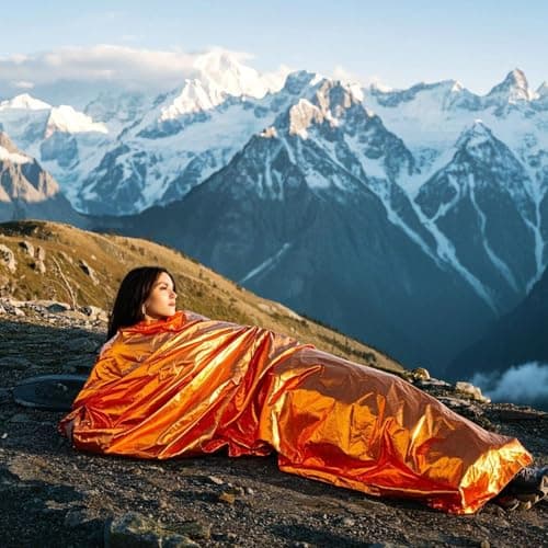 2 PCS Emergency Sleeping Bag,Bivvy Bag,Survival Sleeping Bag,Camping Bivy Sacks,Emergency Blankets,Survival Sleeping Bag for Camping and Outdoor Hiking — view 5
