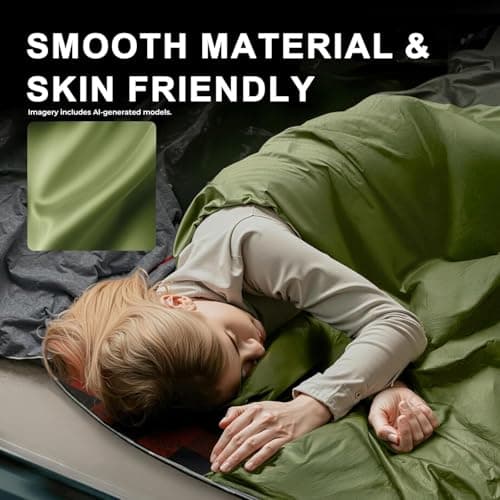 Warm Weather Sleeping Bags for Adults - Lightweight/Compact/Ultralight/Backpacking/Waterproof/Packable, Free Compression Sack - Best for Summer Camp, Hiking, Motorcycle, Easy to Carry, Small Space — view 5