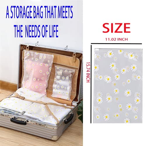 GAOHAN 10Pcs ZipLock Shoe Bags Multi-Purpose Daisy Print Travel Storage Bag — view 2